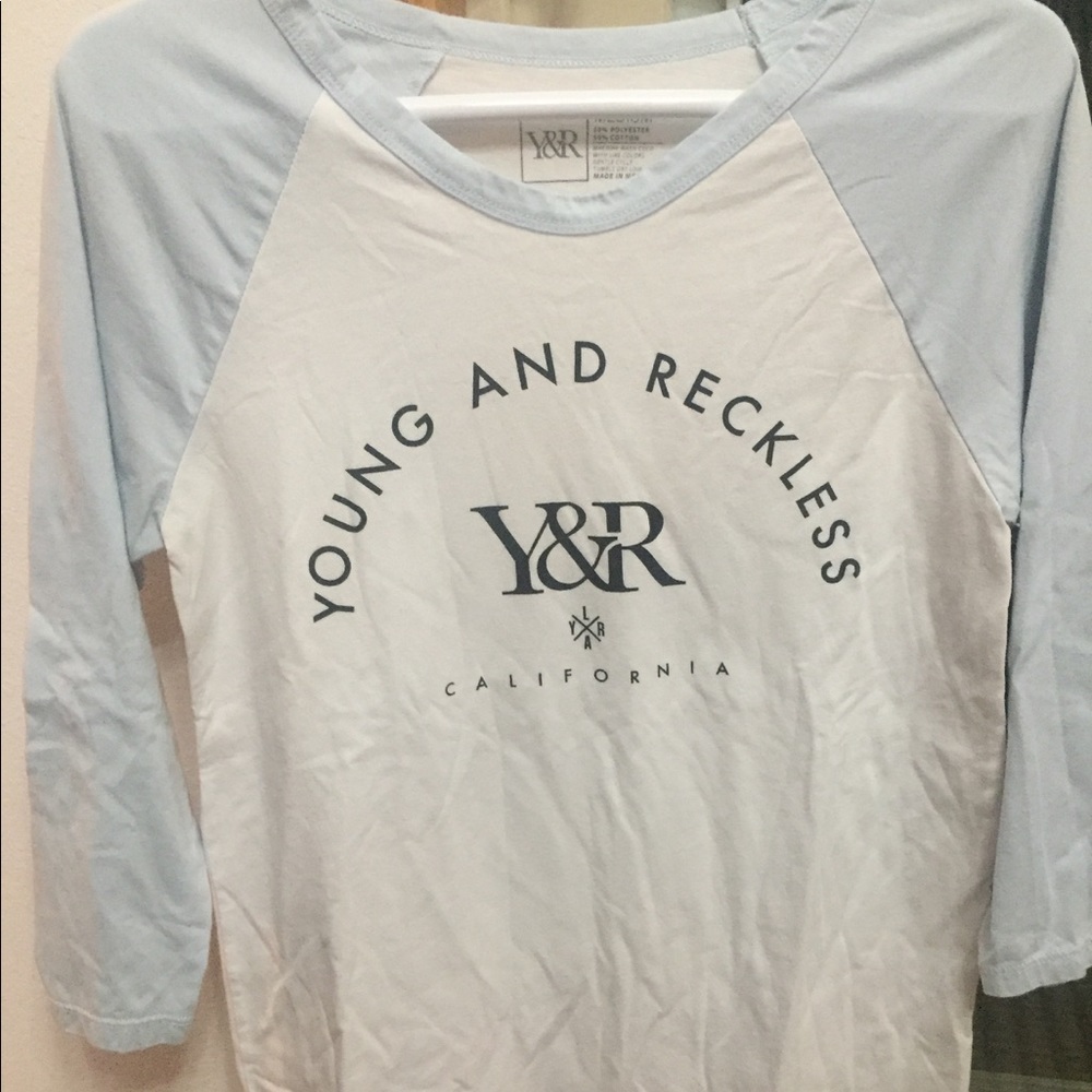 Young & Reckless 3/4 sleeve tee.